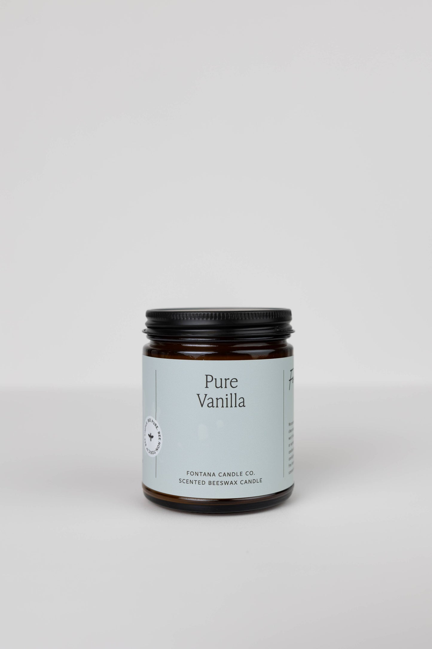 Fontana Candle Co. - Pure Vanilla Natural Essential Oil Beeswax Jar Candle