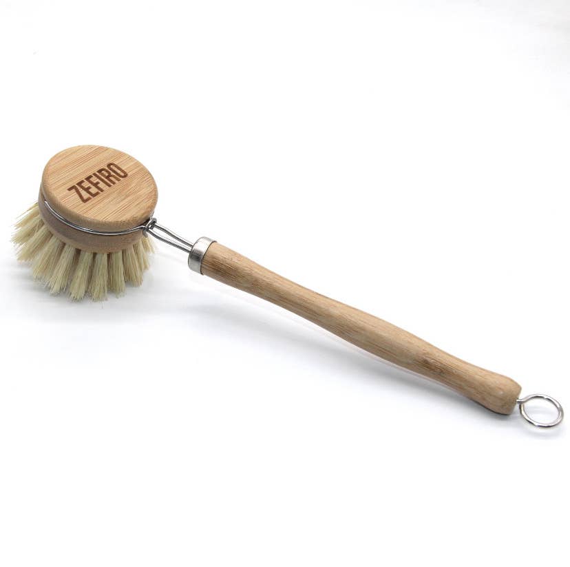 Zefiro- Bamboo Long handle Dish Brush