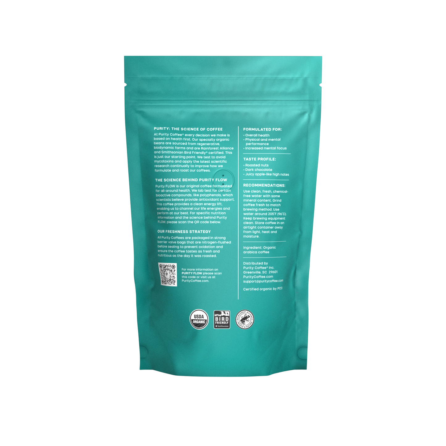 Purity- FLOW: Original Medium Roast Whole Bean Coffee - 12oz Bag